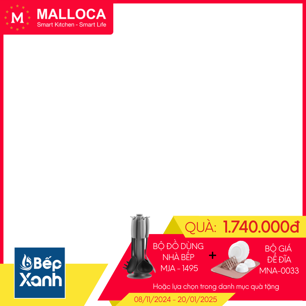 Bếp ga âm 2 vùng nấu Malloca AS 9602DG/ Màu xám
