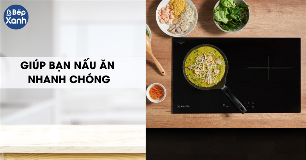 Bếp hồng ngoại Malloca giúp nấu ăn nhanh chóng