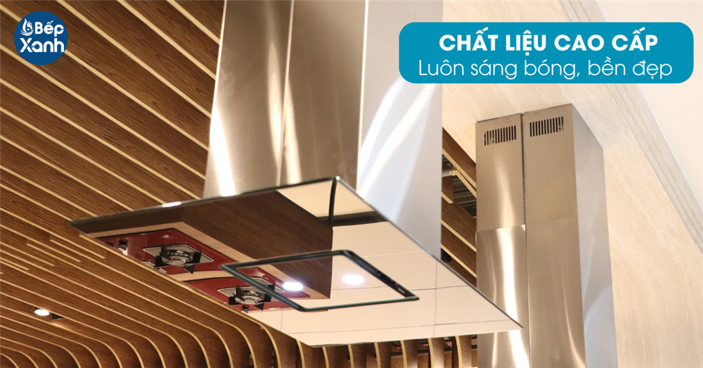 Chất liệu cao cấp, bền bỉ của máy hút mùi độc lập Malloca