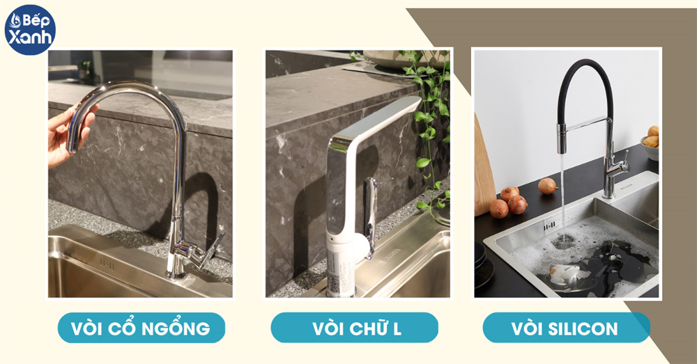 Vòi rửa chén đồng thau mạ Chrome Malloca đa dạng kiểu dáng