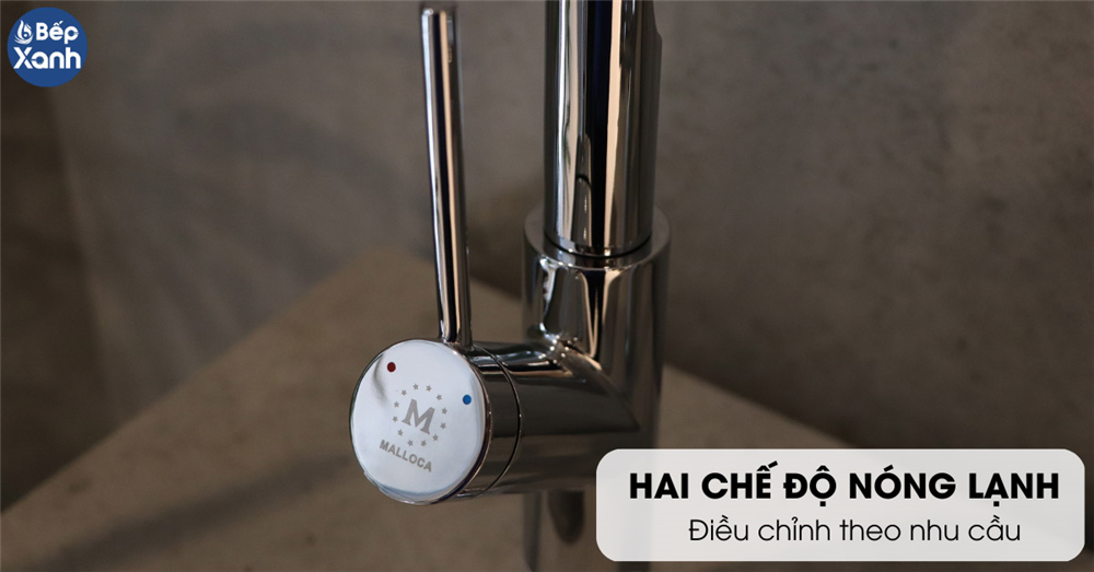 Vòi rửa chén đồng thau mạ Chrome Malloca tùy chỉnh nhiệt độ nước theo ý muốn