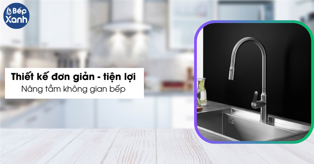 Vòi rửa chén một đường nước Malloca thiết kế đơn giản tiện lợi