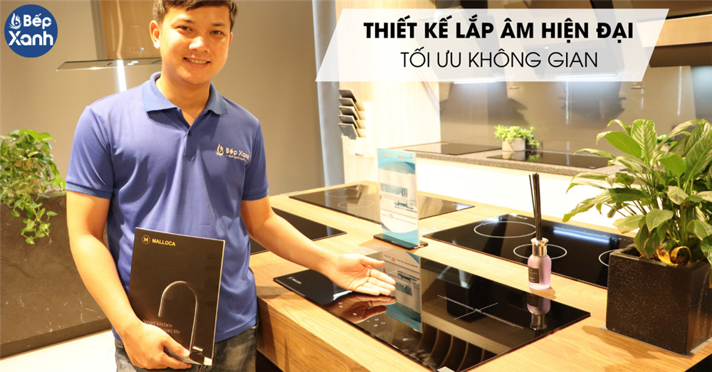 Thiết kế lắp âm hiện đại và sang trọng của bếp từ Malloca
