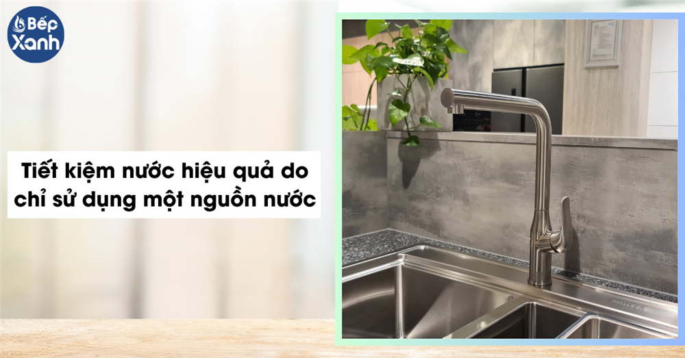 Vòi rửa chén một đường nước Malloca tiết kiệm nước